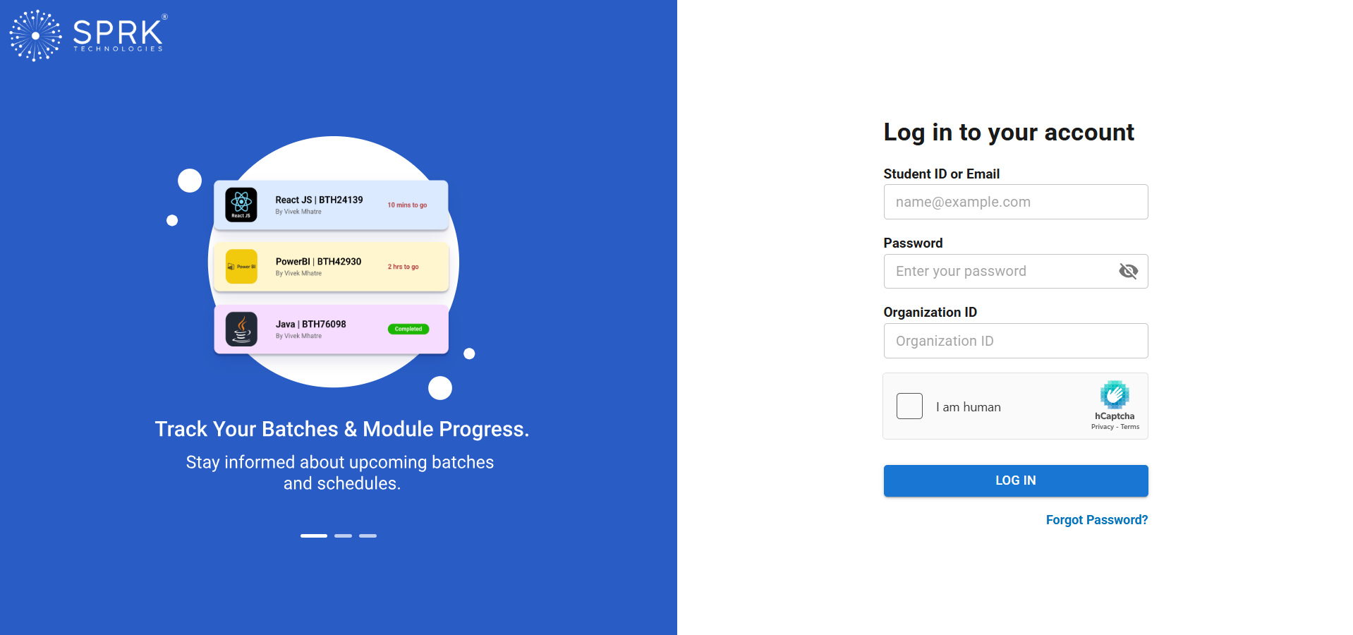 SPRKONNECT Student Portal